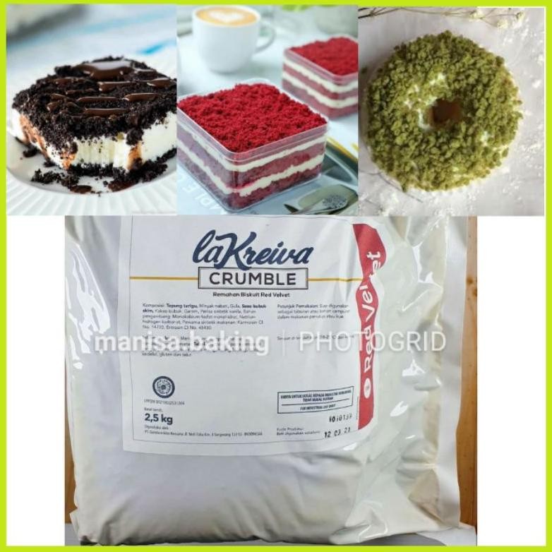 

LA KREIVA CRUMBLE 1 KG REPACK COOKIES CRUMBLE TOPPING DONAT REMAH BISKUIT KRUMBEL CRUMB DESSERT BOX Nugi