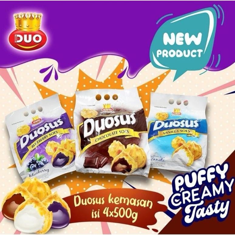 

SNACK SOES DUO COKLAT / VANILA / BLUEBERRY 500 GRAM Nugi