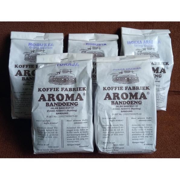 

KOPI AROMA 500 GR - ARABICA / ROBUSTA - Fresh Asli - BUBUK HALUS / MEDIUM / KASAR / BIJI KOPI - Tokomart Shop - Indonesia Coffee Nugi