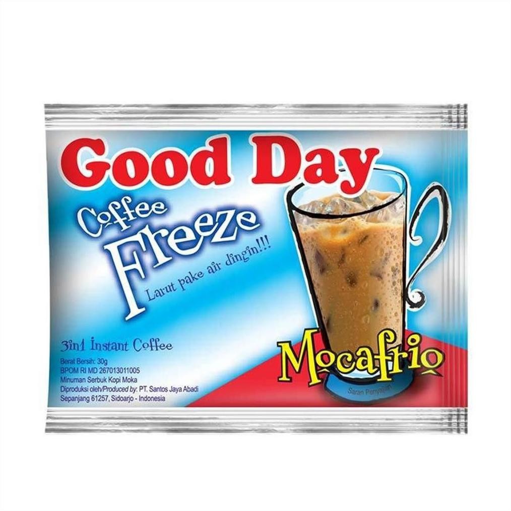 

Good Day Coffee Freeze Mocafrio 3 in 1 Kopi Instan [10 pcs / Renceng] Nugi