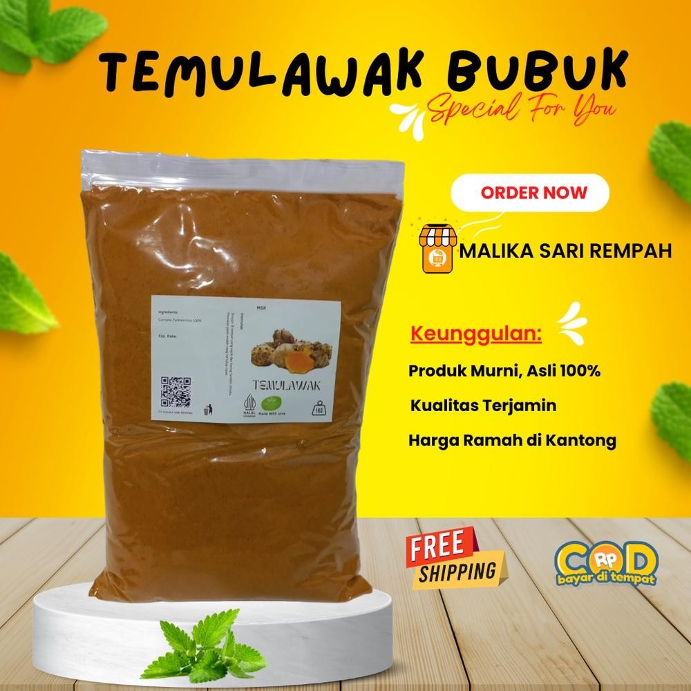 

TEMULAWAK BUBUK [ 1 KG]-MSR | Curcuma zanthorrhiza powder [1 kg] Nugi