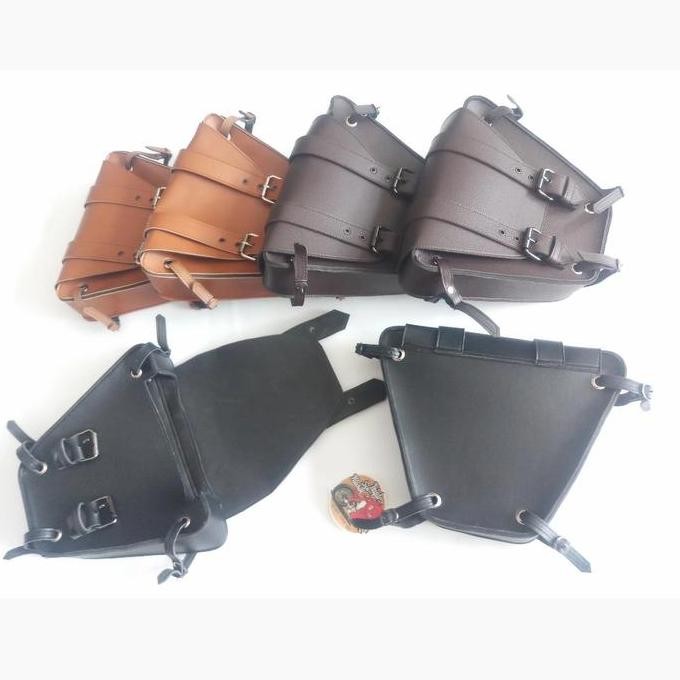 Asli Tas Samping Motor Japstyle Cb100 - Side Bag Cover Aki Motor Custom Classic