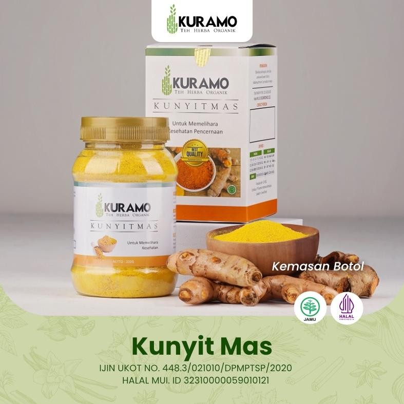 

Serbuk Kunyit Mas Asli Jamu Teh Herbal Kuramo 200gr Obat Sembelit Gerd Asam Lambung Kembung Kemasan Botol Nugi