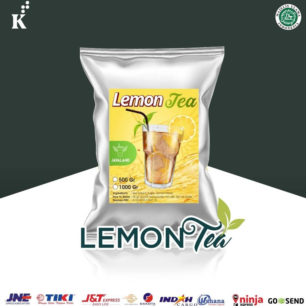 

Javaland Bubuk Minuman Rasa Lemon Tea / Teh Lemon 1Kg - Regular Plain | Es Teh | Bubble Powder Drink Boba Nugi