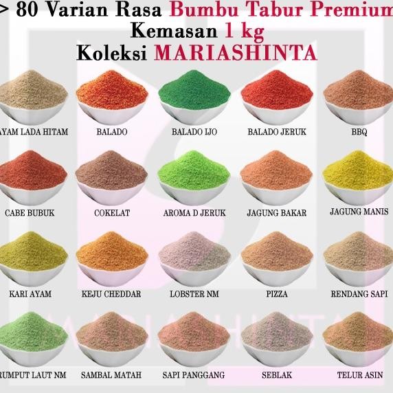 

1kg Bumbu Tabur > 60 Rasa Pilihan Bumbu Tabur Premium Macam Rasa 1 kg (Halaman 2) Nugi