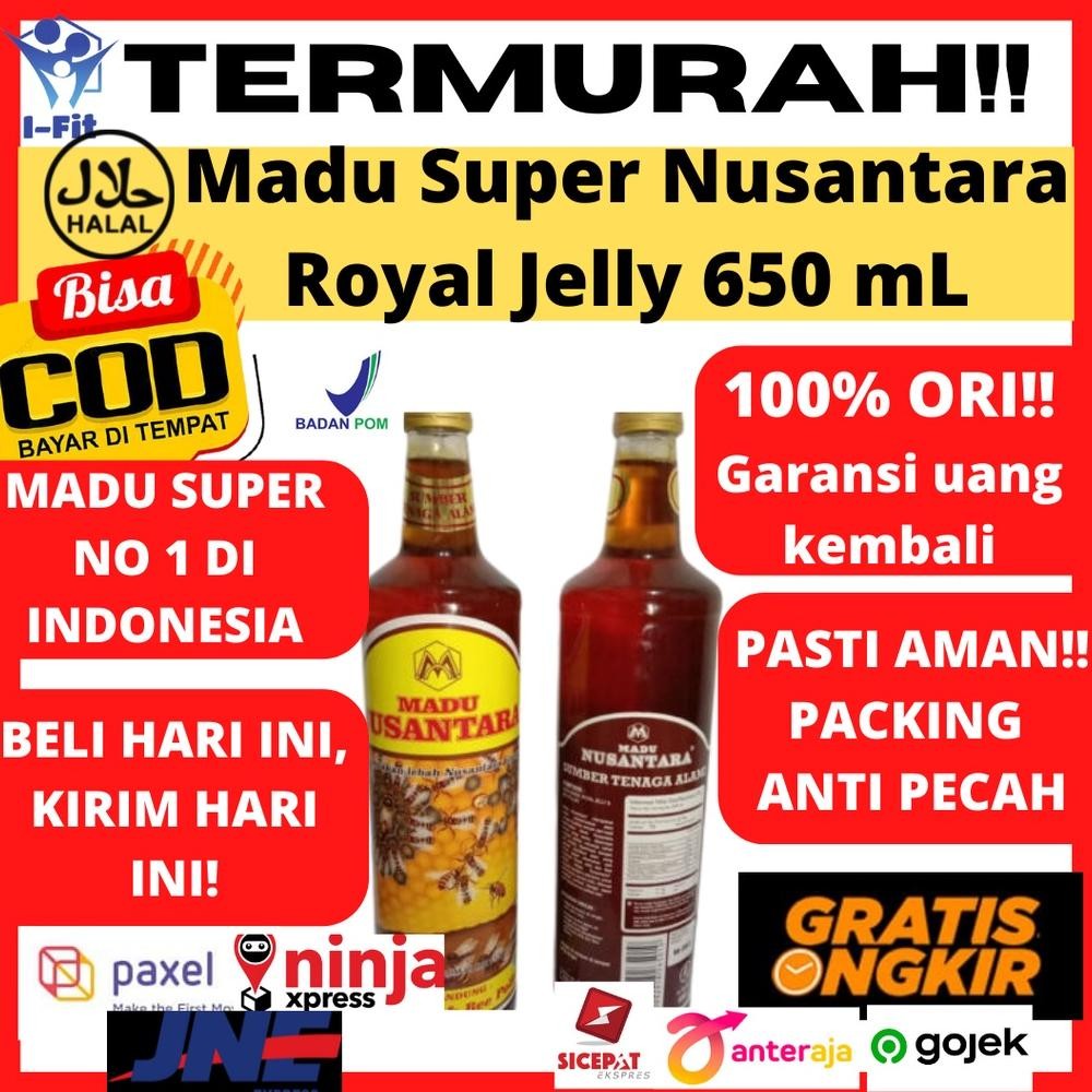 

Madu Nusantara SUPER 650 ml besar original murni halal 100% Termurah Nugi