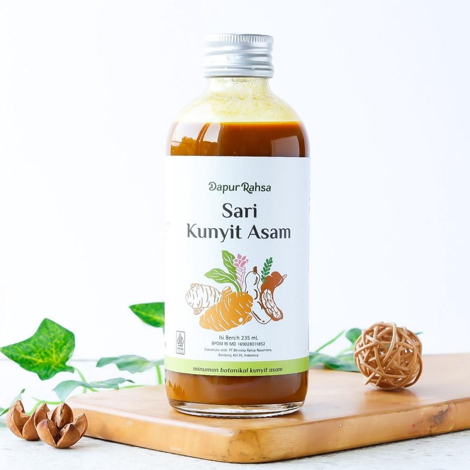 

235Ml Sari Kunyit Asam Minuman Jamu Konsentrat Rahsa Nusantara