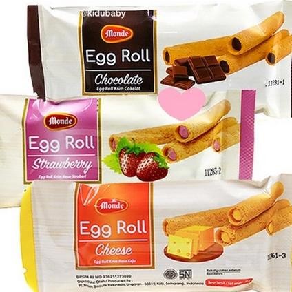 

[PROMO!!] Monde Egg Roll 1 Pak isi 10x35 gram - Snack Monde eggroll kecil nikmat dan hemat Nugi