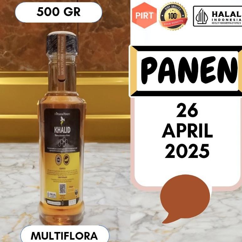 

(500 GR) Multiflora Premium Khalid Honey Madu Murni Asli 100% Nugi
