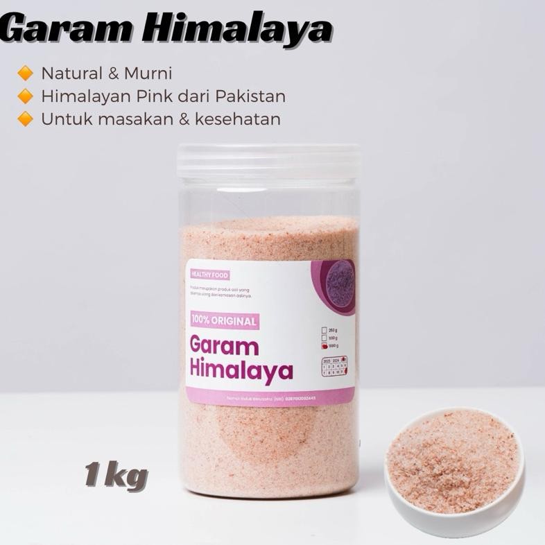 

GARAM HIMALAYA PAKISTAN 1kg Himalayan Ping Salt Garem Pakistan Herbal Masakan Kesehatan Dapur Nugi