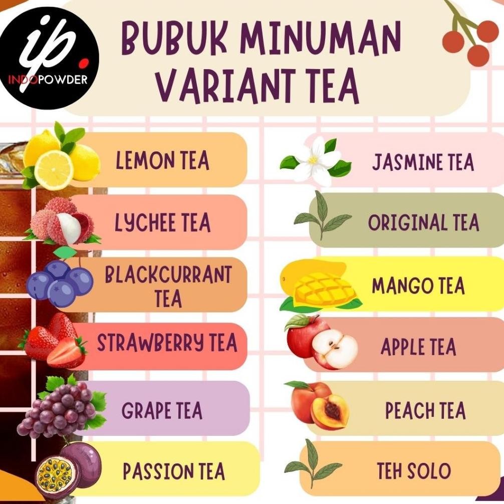 

Bubuk ES TEH ANEKA RASA 1Kg - Bubuk TEH RASA BUAH 1Kg - TEA Powder 1Kg - Serbuk ES TEH Nugi