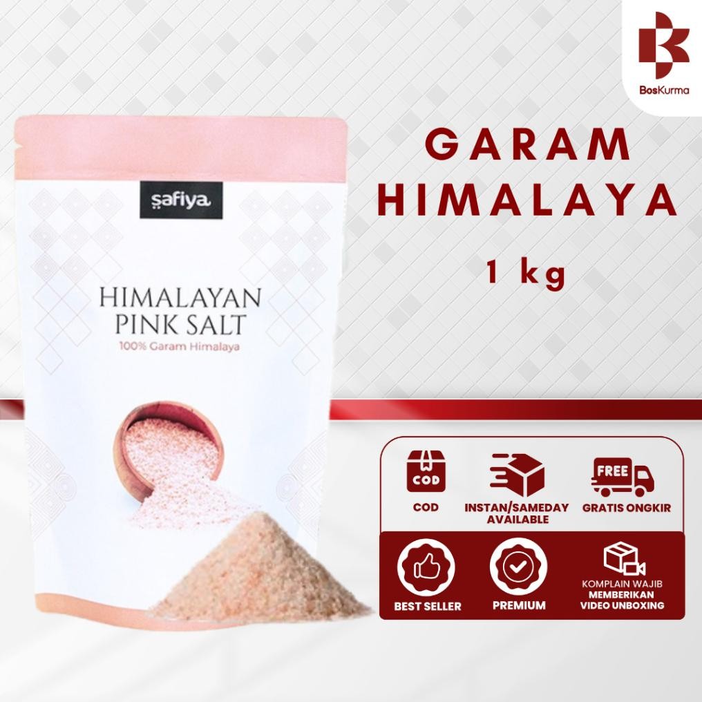 

Garam Himalaya 1 Kg Himalaya Pink Salt Asli Original Premium Nugi
