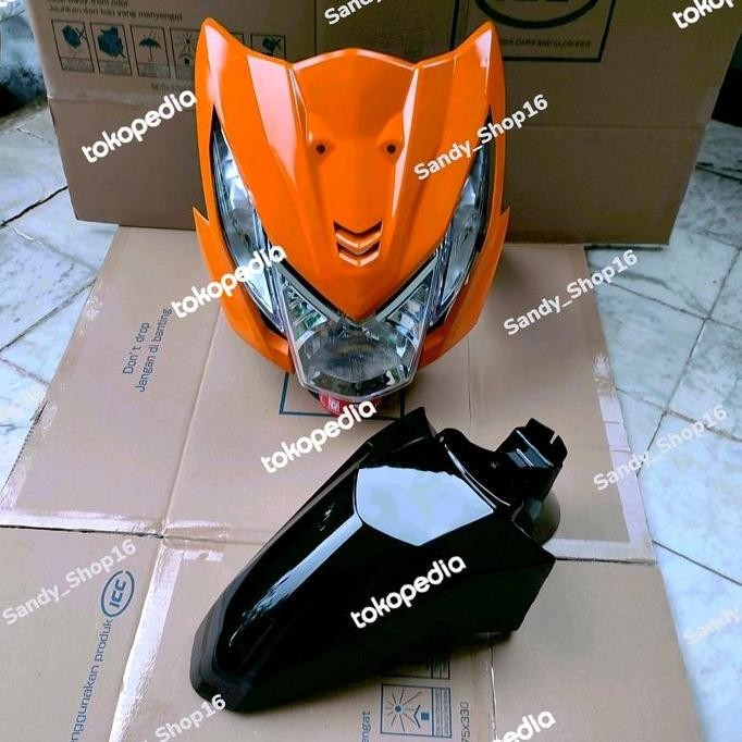 Tameng Depan Set Reflektor Lampu + Spakbor Depan Beat Fi 2013 Terbatas