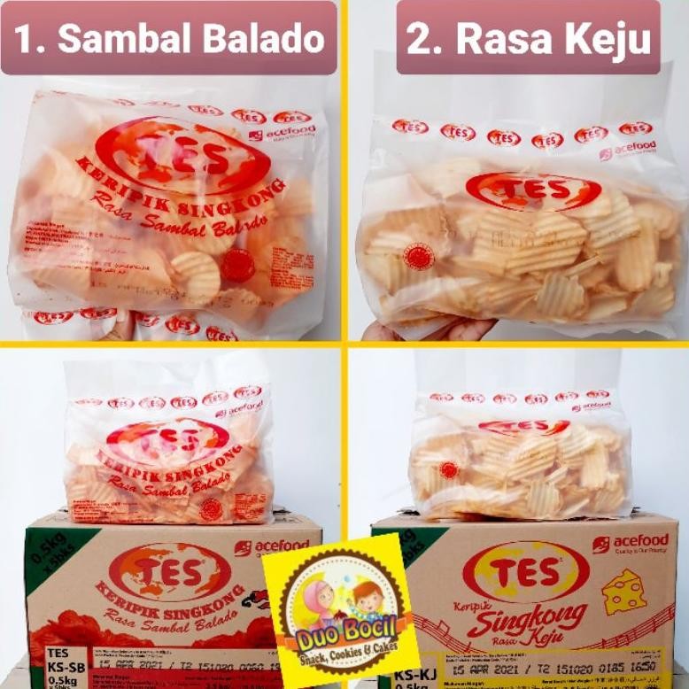 

Keripik Singkong TES Spesial CHUBA 500 Gram - Duo Bocil Snack Nugi