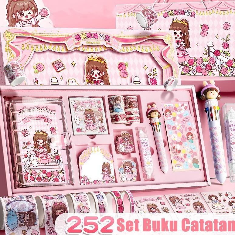 

Berkualitas 252 Pcs/Set Diary Set Buku Jurnal Binder Aesthetic Buat Hadiah Ulang Tahun Berkualitas