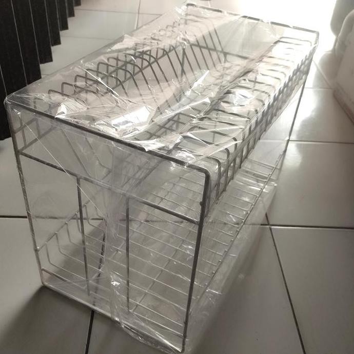 Rak Kawat 2 Susun/Besi Gantung Piring Gelas 2Susun/Rak Gantung Murah