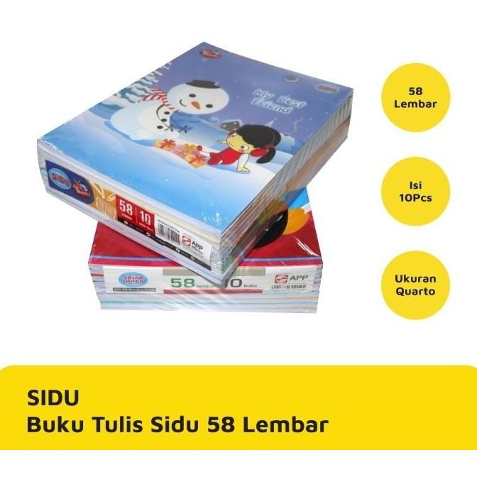 

(10 Pc) Buku Sidu 58 Lembar / Buku Tulis Termurah