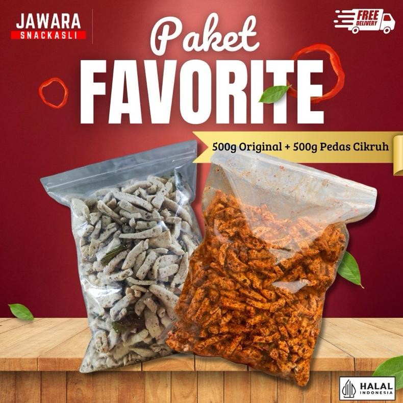 

Paket Bundling Basreng (500gram cikruh+500gram original) Nugi