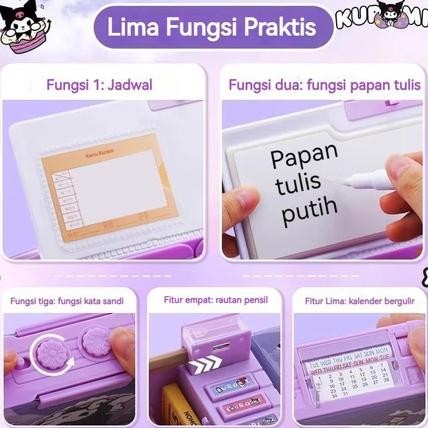 

Tgc-1924 Kotak Alat Tulis Multifungsi Kuromi Untuk Anak Perempuan 2025 Kotak Pensil Otomatis Baru Kata Sandi Kompartemen Mesin Kotak Pena Besar Ys Tgc-1924