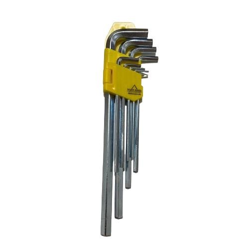 Kunci L Panjang + Short L Bintang Kombinasi 9 Pcs Hexagonal Tamper Torx Key Kunci L SET Lengkap By t