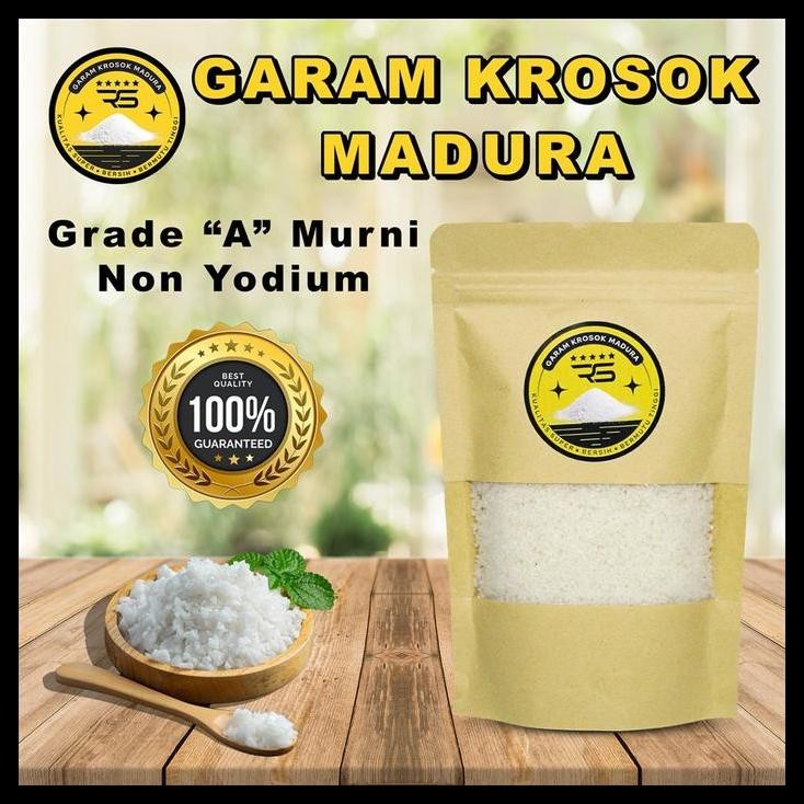 

DISKON GARAM MADURA KASAR 1 KG IKAN KROSOK GAREM LAUT NACL NATRIUM CHLORIDE !!!!!!