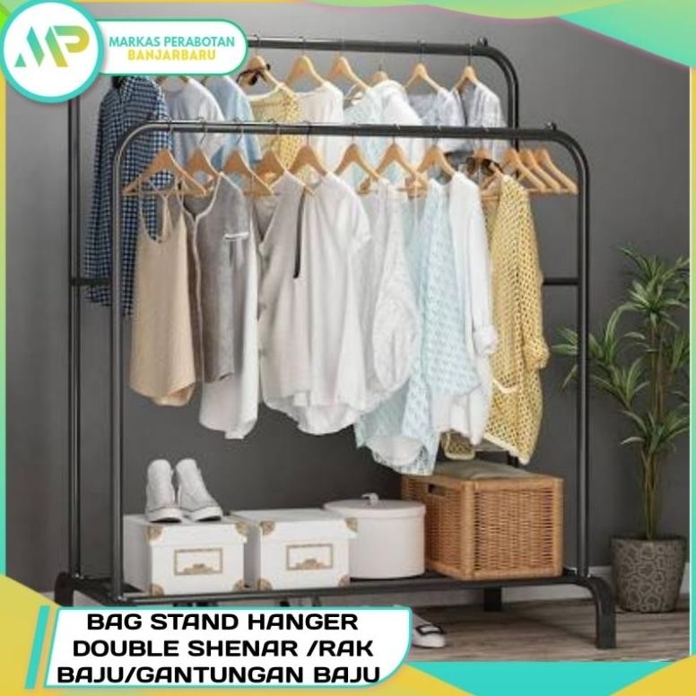 Bag  hanger Double Stand  Big stand hanger   Jemuran Baju Gawang Double Stand Hanger