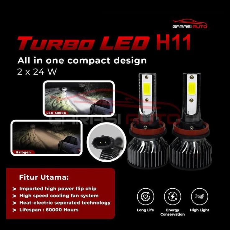 GRATIS ONGKIR TURBO LED LAMPU FOGLAMP H11 /H16 PUTIH FOG LAMP MOBIL AVANZA XENIA AGYA AYLA CAR 