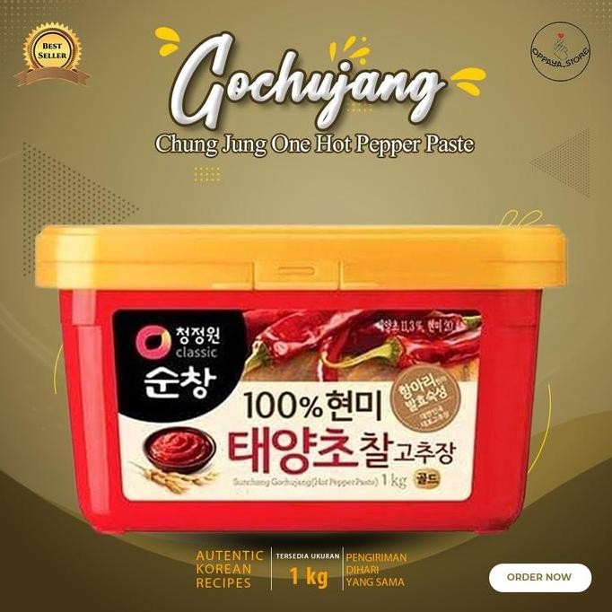 

Chung Jung One Gochujang 1 KG Sambal Pasta Korea Hot Pepper Paste