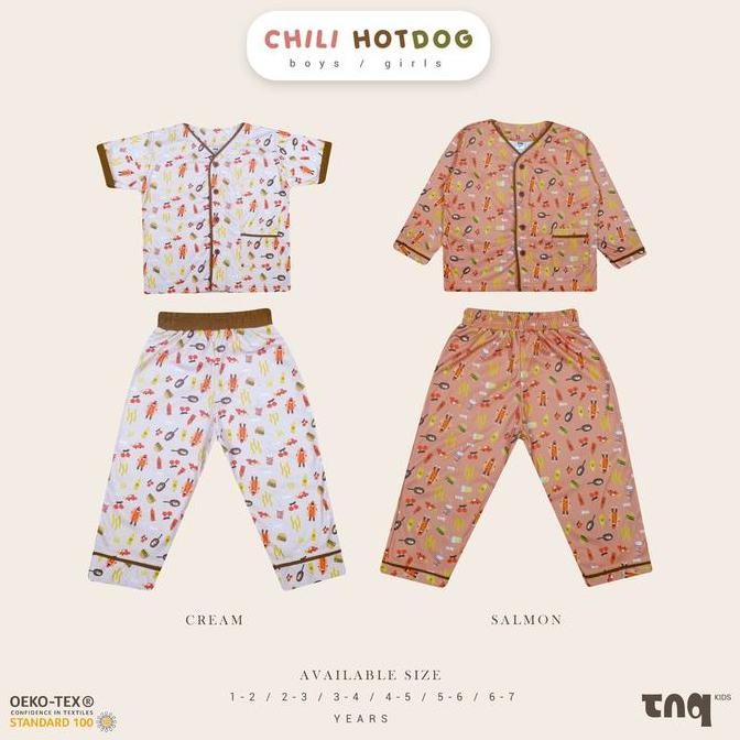 

CHILI HOTDOG usia 1-7 tahun setelan piyama baju tidur anak