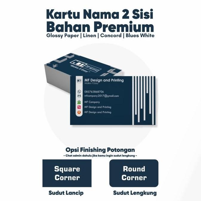 

Cetak Kartu Nama - 2 Sisi - Bahan Premium