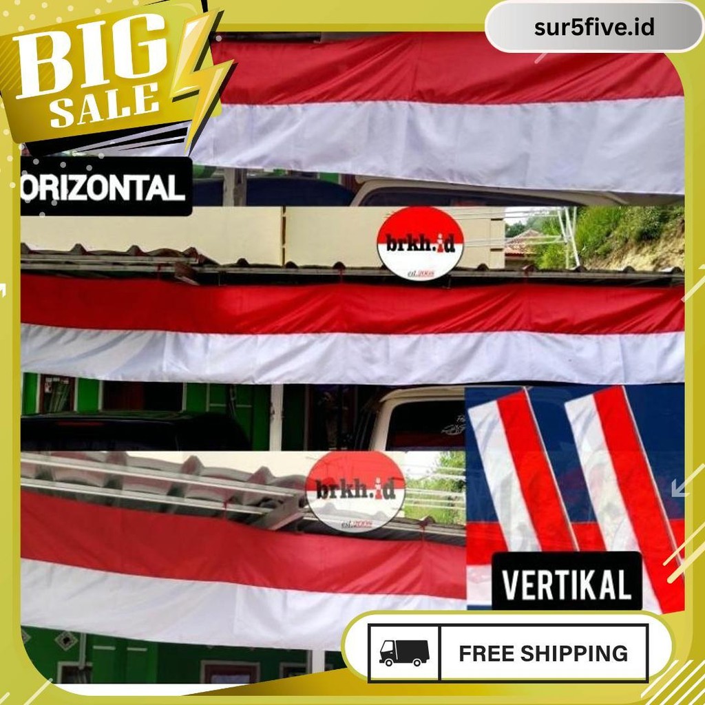 Bendera Merah Putih Lespang 10 Meter-Umbul Umbul Serbaguna Merah Putih 6.6