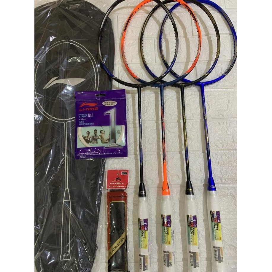 Raket Badminton Lining New Colour Ws Windstorm 74 Full Set Original