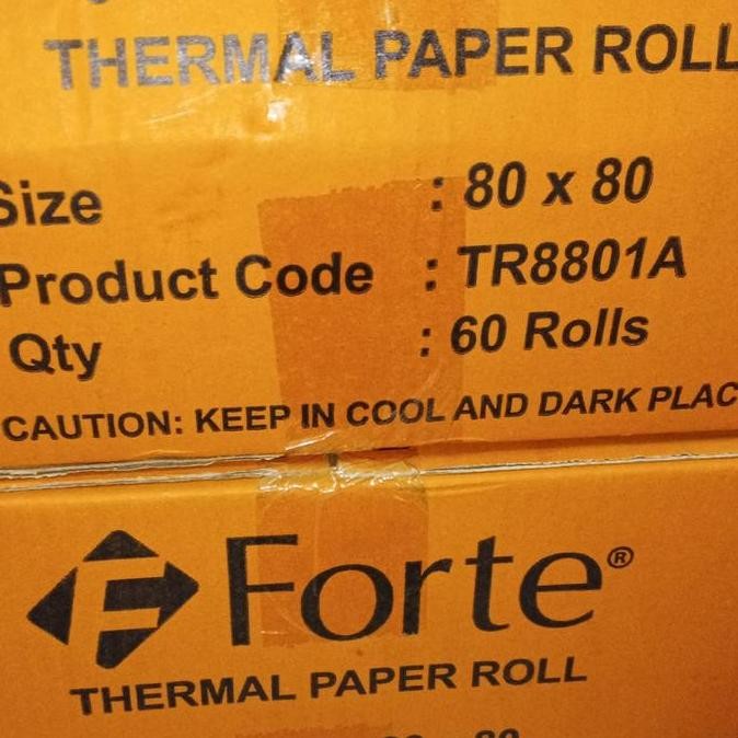 

TERBARU - Kertas Kasir Thermal Roll 80 x 80 mm Forte Paket Hemat 1karton(60Roll)