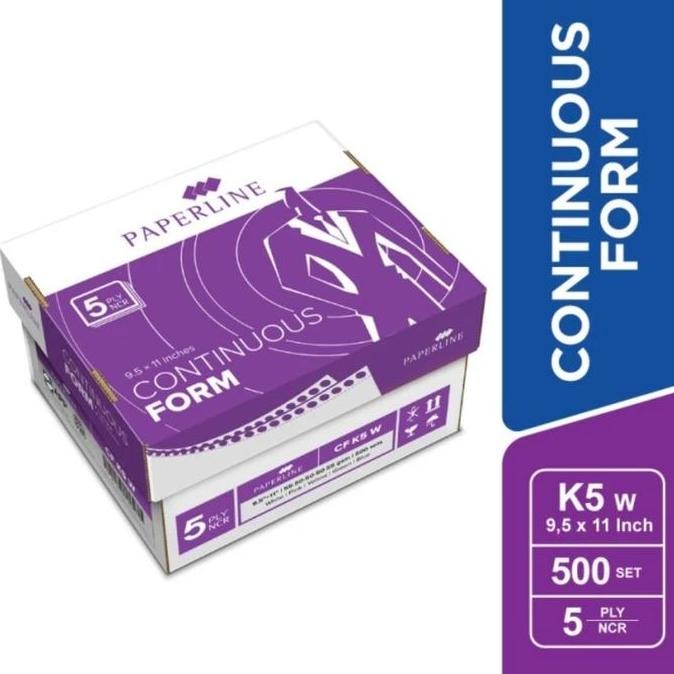 

BEBAS ONGKIR - continuous form 5ply warna 9,5x11 paperline/sinar dunia/golden form/index
