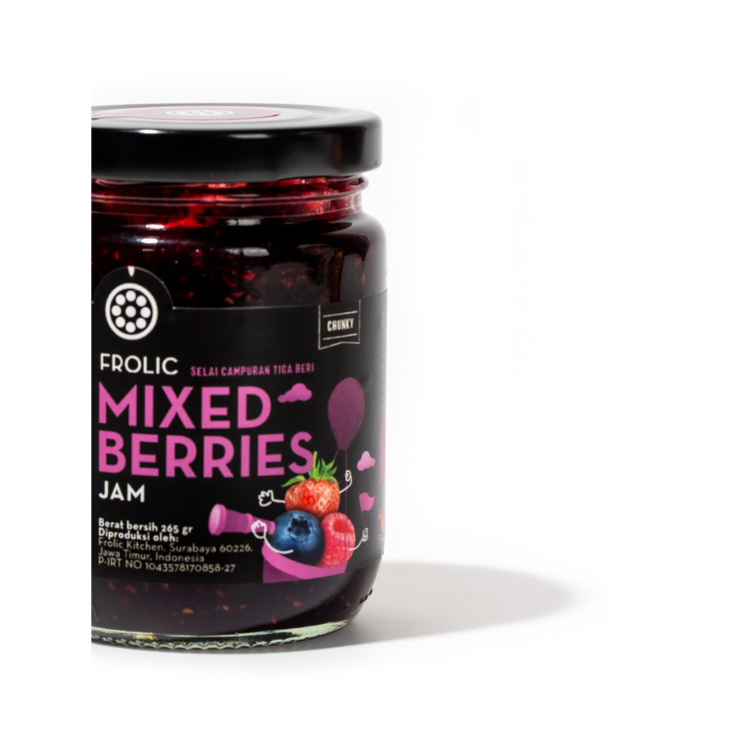 

New FROLIC Mixed Berries Jam - Raspberry Blueberry Strawberry Selai Campuran Raspberi Blueberi Stroberi Terlaris