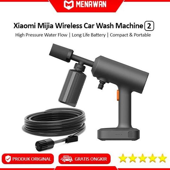 TERLARIS - Xiaomi Mijia Wireless Car Wash Machine 2 Cordless High Pressure Washer Cleaner Semprotan 