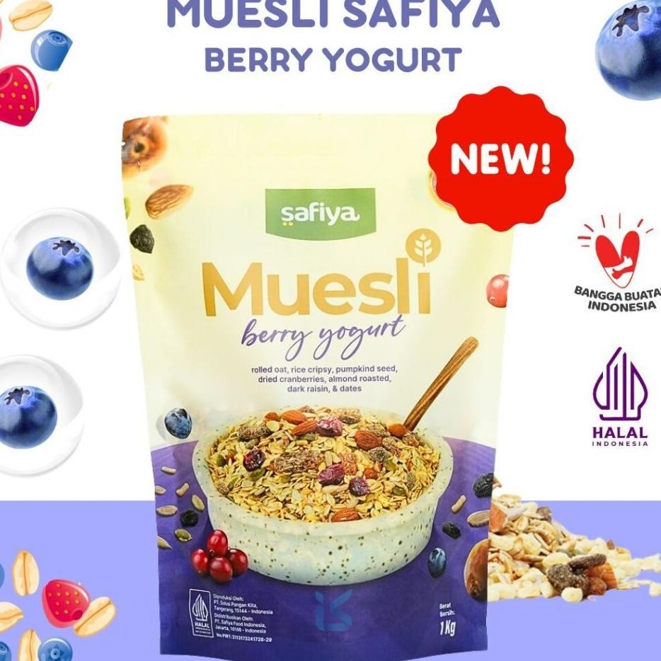 

Muesli Berry Yoghurt 1Kg Safiya Sereal Makanan Sehat