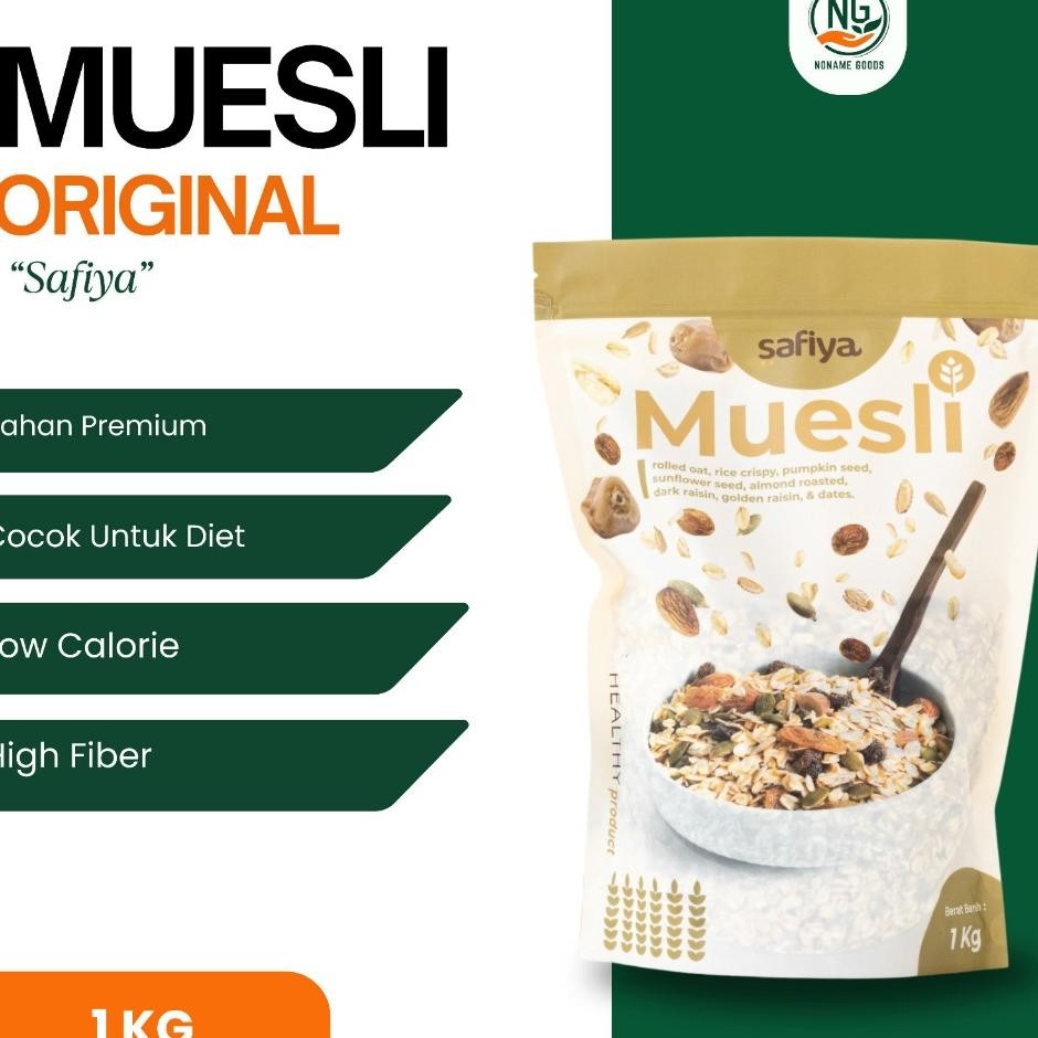 

Muesli Safiya 1 Kg Dried Fruit And Seed Sereal Sehat