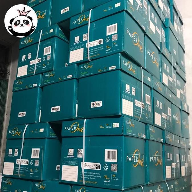 

TERMURAH - (khusus grab/ gosend instant ) Kertas HVS A4 75 gr PAPER ONE ( 1 box isi 5 rim ) Stationery