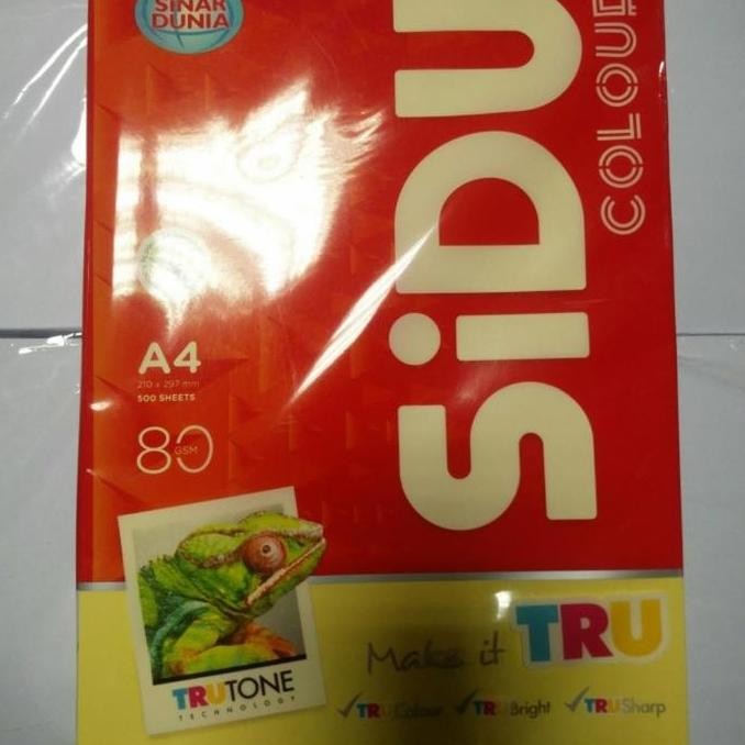 

TERMURAH - HVS sidu A4 80gr kuning(IT160)