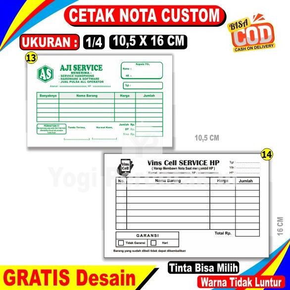 

NOTA BON 3 ply cetak 2 warna murah DESAIN BISA REQUES