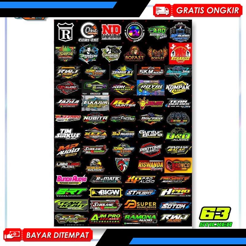 

Terbaik - Stiker Sound System Vynil Anti Air Isi 63/56/55 Sticker - Faskho Brewog Brengos Bj Hunter Qz81