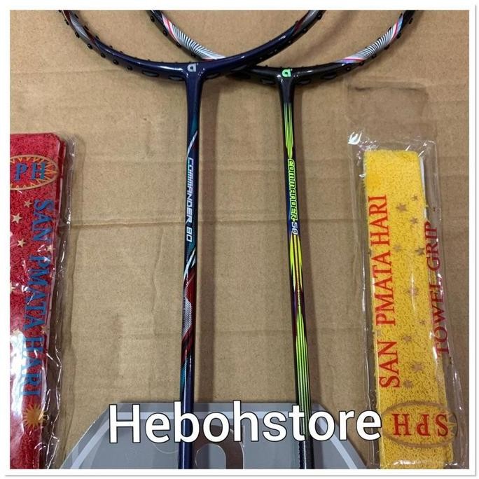 Raket Badminton Apacs New Commander 50/80 Free Grip Kuat 35 Lbs Ori