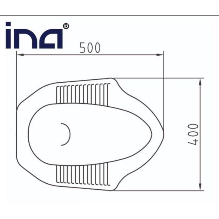 Closet Kloset Jongkok Ina C-2 Putih Single Bowl Toilet Original Dan Terpercaya