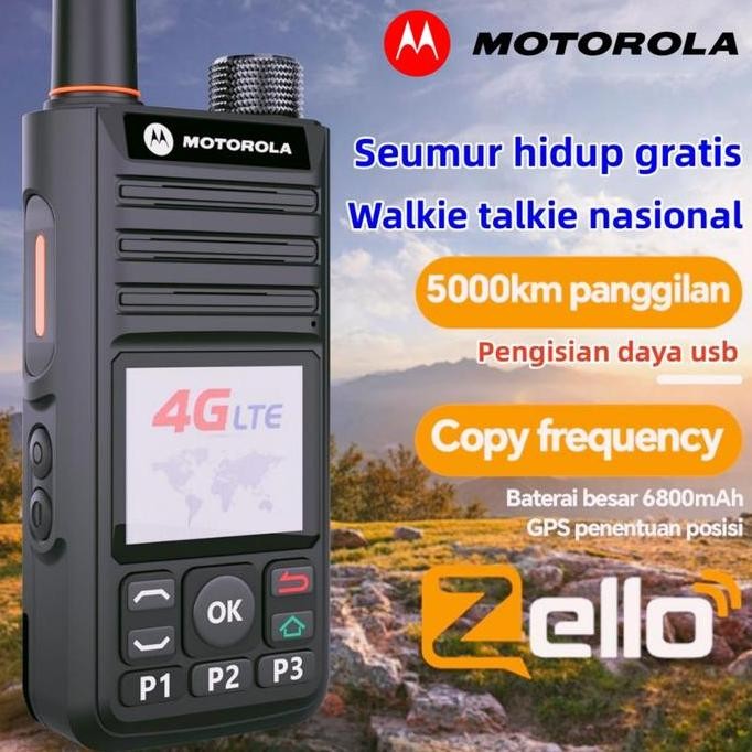 TERMURAH - Zello global POC walkie talkie B7 ht motorola original national radio mini jarak jauh 500
