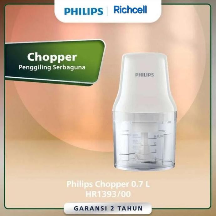 Philips Daily Chopper HR 1393 700ml / Chopper Blender Belender Penghalus Bumbu Kering Basar Dapur Or