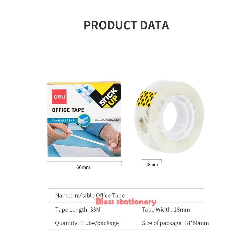

Deli Selotip 18Mm Isolasi Solatip Perekat Celotape Office Tape