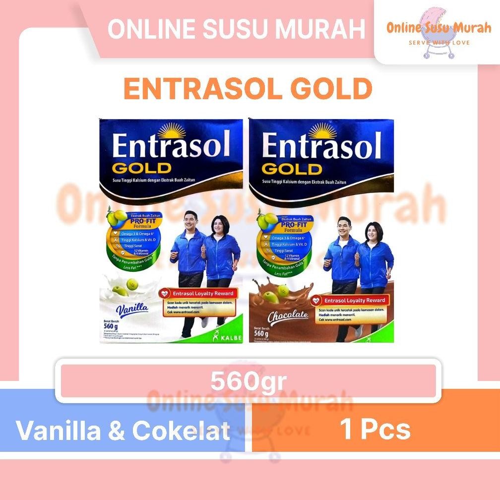 

ENTRASOL GOLD PROFIT 560GR COKLAT VANILA 560 GR SEBELUMNYA 600GR 600 GR SSKD Nugi