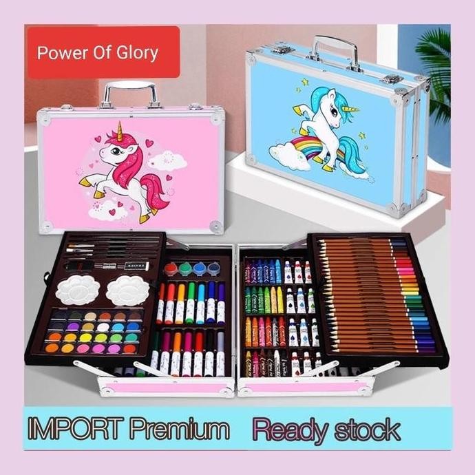 

Set Alat Gambar Anak Tulis Lukis Koper Box Import PREMIUM