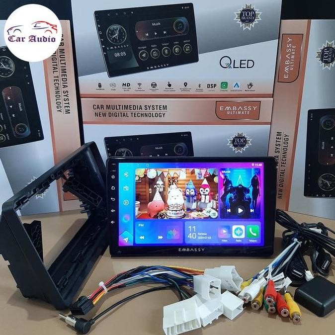 HEAD UNIT ANDROID EMBASSY CALYA / SIGRA ANDROID AUTO CAR PLAY ANDROID 9 INCH EMBASSY ULTIMATE NEPTUN